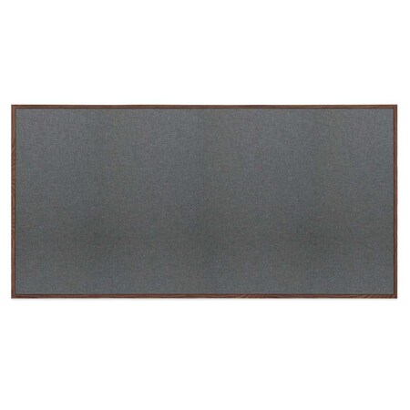 United Visual Products Decor Wood Combo Board, 24"x18", Walnut/Black Porcelain & Cloud UV701DEFAB-WALNUT-BLKPORC-CLOUD